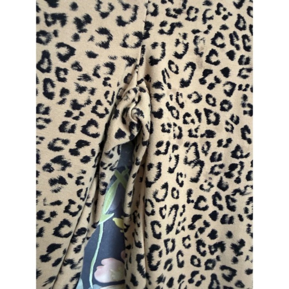 Chicos Leopard Print Leggings‎ Pants Women's Size 0R Tan Black - Picture 6 of 8